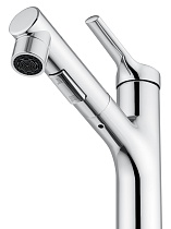 Смеситель для раковины Wonzon&Woghand WW-A40862-CR выдвижной излив, хром