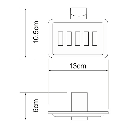 Мыльница WasserKRAFT Leine K-5069WHITE белый