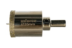 Коронка алмазная по стеклу и керамике (35 мм; 30 мм) Inforce 11-01-071