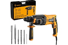 Сетевой перфоратор Deko DKH950W в кейсе с набором из 5 буров SDS+ 063-4122