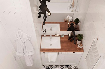 Дизайн-проект ванной комнаты "Африканские мотивы".