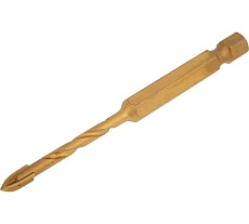 Сверло по стеклу и керамограниту с нитрид-титановым покрытием 4 мм 701001 Redverg 00006692894