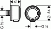 Шланговое подключение Axor Fixfit 16884000