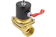 Электромагнитный клапан DN.ru двухходовой VS2W-100V-NC Ду20 Ру10 латунь, VITON 220B AC D130-01560