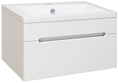 Тумба с раковиной Runo Парма 75 см 1 ящик белый