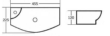 Раковина CeramaLux 7946R 45.5 см