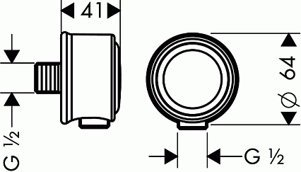 Шланговое подключение Axor Fixfit 16884000