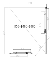 Душевой уголок Vincea Slim-N VSS-4SN8010CLB 100x80 черный, стекло прозрачное