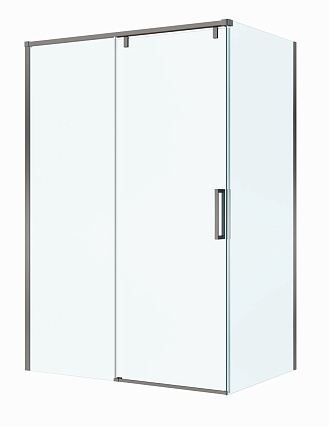 Душевой уголок BelBagno SOFT_CLOSE-1-AH-1-130/80-C-GM 130x80 прозрачный, оружейная сталь Душевой уголок BelBagno SOFT_CLOSE-1-AH-1-130/80-C-GM 130x80 прозрачный, оружейная сталь