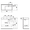 Раковина Laufen Kartell 90 см полочка слева, без перелива