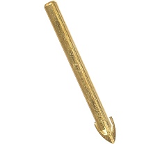 Сверло по кафелю и стеклу, 4 режущие кромки, титановое покрытие 10х80 мм FIT IT 35488