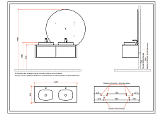 Мебель для ванной Black&White Universe U915.1400-2 Double 140 см, светло-серый, две раковины