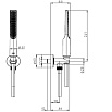 Душевая лейка Bossini Apice CE3004C.030 со шлангом, хром