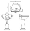 Пьедестал для раковины Migliore Milady ML.MLD-25.707.D2 декор золото-1 линия