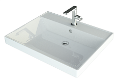 Раковина Andrea Corolina 60 см для установки над стиральной машинкой