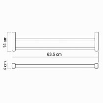 Полотенцедержатель WasserKRAFT Berkel K-6840 двойной