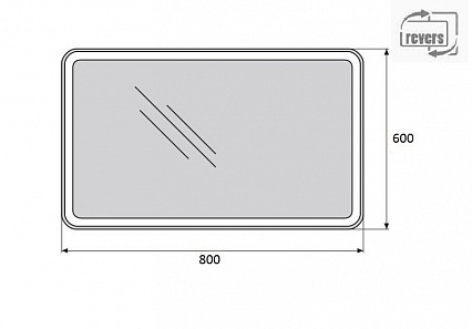Зеркало BelBagno SPC-MAR-600-800-LED-BTN 60x80 см кнопочный выключатель