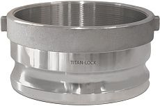 Камлок тип A TITAN LOCK серия EcoLine ниппель, внутренняя резьба BSP 3, AISI304, TL300ASS-EL