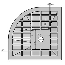 Поддон для душа Vincea VST-4SQ9090G 90x90 серый