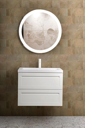 Мебель для ванной Art&Max Platino-Cer 80 см белый матовый