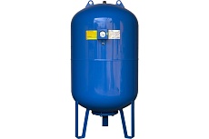 Бак вертикальный с ножками и манометром 300 л, 16 бар, 1 1/4&quot;, синий, замен. мембрана EPDM CRUWA CRW 300VM 16 BL
