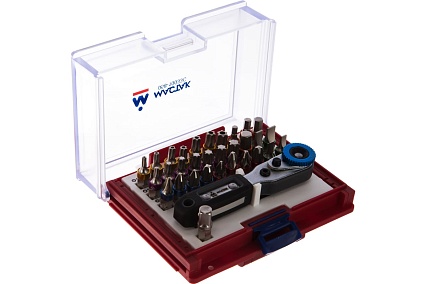 Набор вставок бит 1/4, TORX, HEX, PZ, PH, SLOT, 33 предмета Мастак 058-10033C