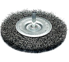 Щетка диск гофрированная Lessmann 100х10х0.25 мм, хвост-к 6 мм 410152