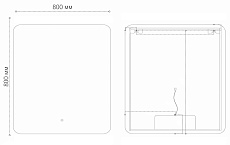 Зеркало Grossman Elegance-промо 80x80 см с подсветкой, 1780801