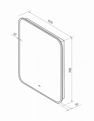 Зеркало Континент Torry LED 60x70 см с подсветкой ЗЛП1534