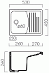 Раковина Galassia Minerva 2008 45 см для постирочной