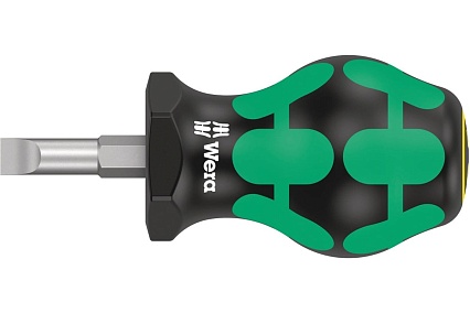Шлицевая отвертка WERA 335 stubby короткая SL .2x6.5x25 мм WE-008843