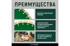 Диск алмазный Standart Plus сегментный армированный бетон (350х25.4/20 мм) KEOS DBS02.350P