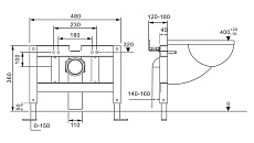 Инсталляция для унитаза Abber AC0101P с импульсным смывом