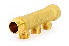 Коллектор Tiemme 3 отвода, 3/4&quot;х3/4(18) евроконус (латунь) 1910017 / 1883G180503