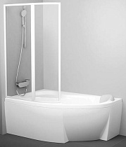 Шторка для ванны Ravak VSK2 Rosa белая/Rain 150x150 L