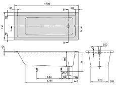 Акриловая ванна Villeroy&Boch Targa Plus Mono 170x75 см