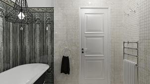 Дизайн-проект ванной комнаты "Роскошная готика".