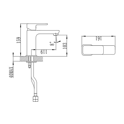 Смеситель для раковины Iddis Brick BRISB00i01