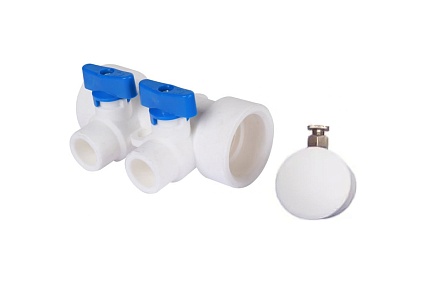 Коллектор с воздухоотводчиком MeerPlast ду32/2x20w синий D200-00010