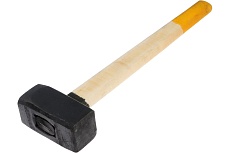 Кувалда ЛОМ кованая, 4 кг, деревянная рукоятка 5358908