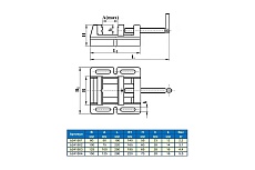 Станочные тиски для сверлильных станков 150мм Griff Q19A b241504