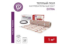 Нагревательный мат Rexant Extra, площадь 1,0 м2 (0,5x2,0 м), 160Вт, двухжильный 51-0502