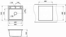 Кухонная мойка Granula Kitchen Space KS-5002 50 см шварц