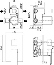 Смеситель для душа Paffoni Elle EL018NO/M черный матовый