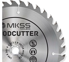 Диск пильный по дереву MKSS Toolbox Woodcutter WC1600 160x36Тх20/16 мм WC16003620