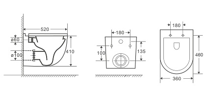 Комплект Weltwasser 10000010665 унитаз Heimbach 041 GL-WT + инсталляция + кнопка Amberg RD-WT