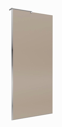 Душевая перегородка Belbagno UNO-L-1-TB-90-BR-Cr 90x200 бронза, хром