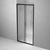 Душевая дверь Am.Pm Gem 100x195 прозрачное/матовое стекло, черный