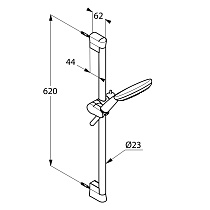 Душевой гарнитур Kludi Freshline 6793005-00 3 режима струи, 60 см