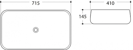 Раковина Art&Max AM-78101 71.5 см белый